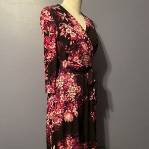 B-Slim NY Collection Shaping Floral Print Wrap Dress Sz XS